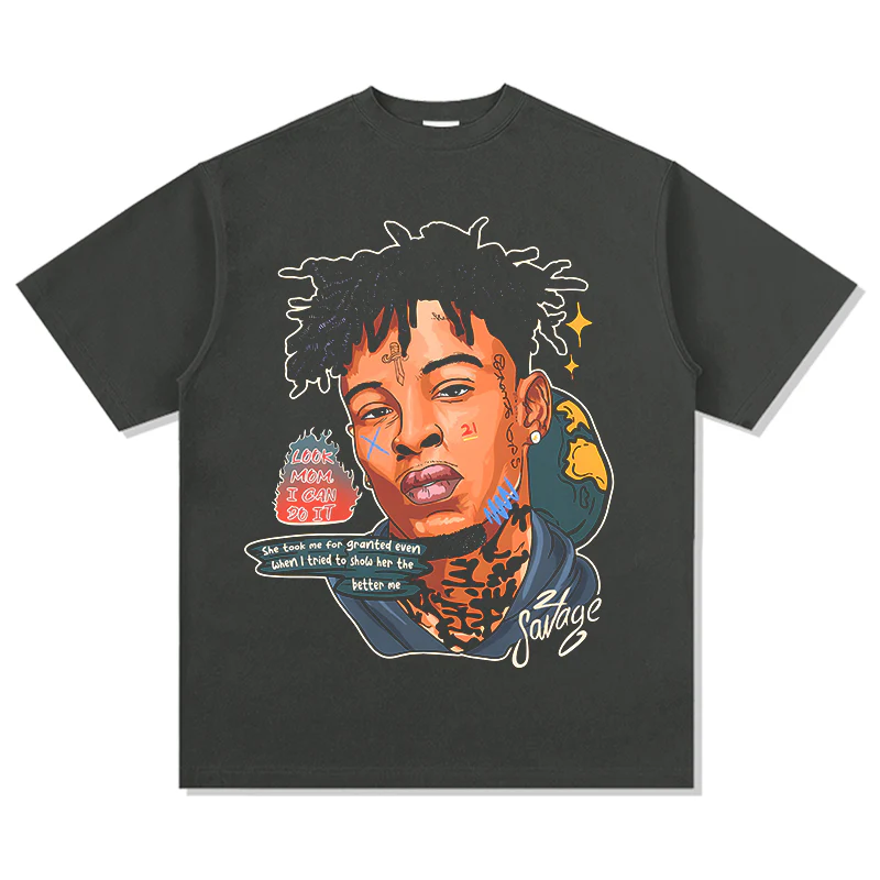 21 Savage By Comics 47 TEE - Image 2