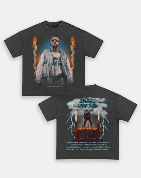 BAD BUNNY "EL ÚLTIMO TOUR DEL MUNDO" VINTAGE BACK DESIGN TEE - Image 2