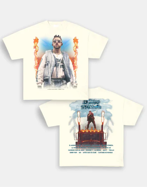 BAD BUNNY "EL ÚLTIMO TOUR DEL MUNDO" VINTAGE BACK DESIGN TEE - Image 4
