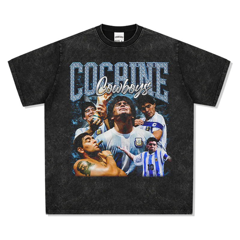 Cocaine Cowboys By Diego Maradona Tee - Image 3