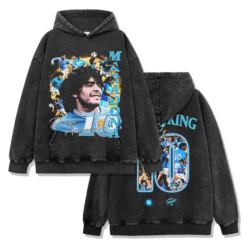 DIEGO MARADONA FOOTBALL HOODIE 2024 - Image 2