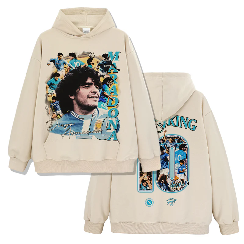 DIEGO MARADONA FOOTBALL HOODIE 2024 - Image 3