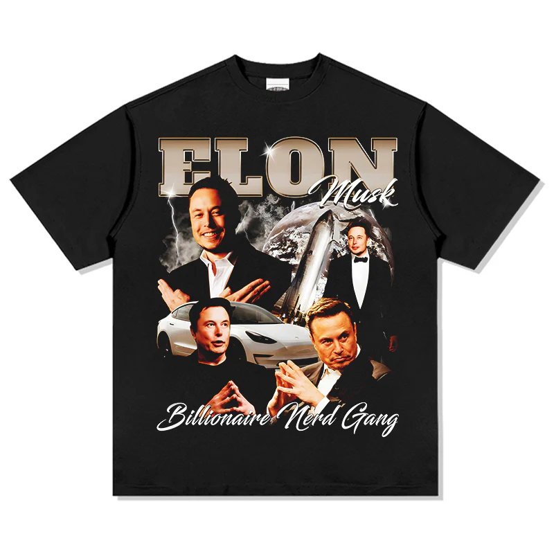 ELON MUSK " BILLIONAIRE NERD GANG"TEE 2024