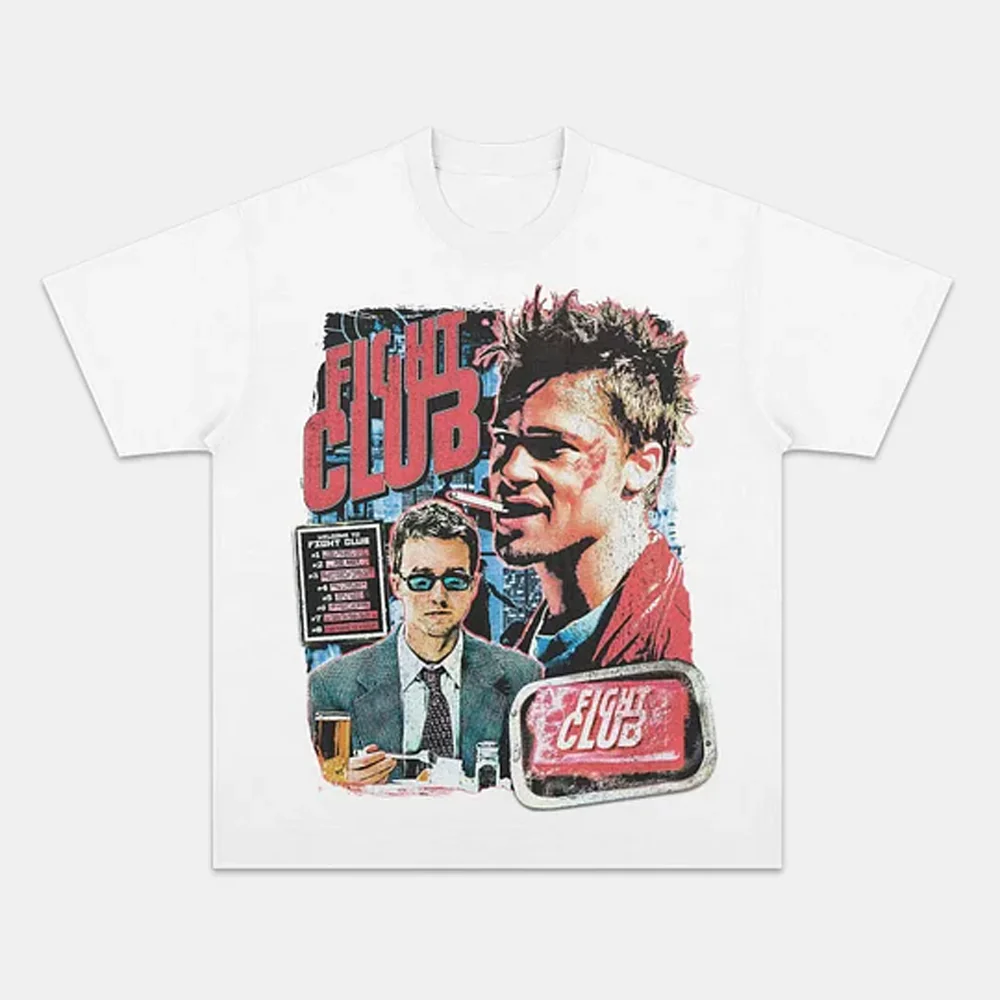 Fight Club 1999 Vintage Graphic Tee Iconic Movie Style - Image 4