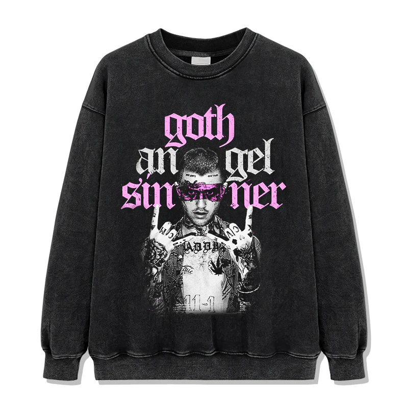 Goth Angel Sinner By Lil Peep Sweatshirt - Image 2