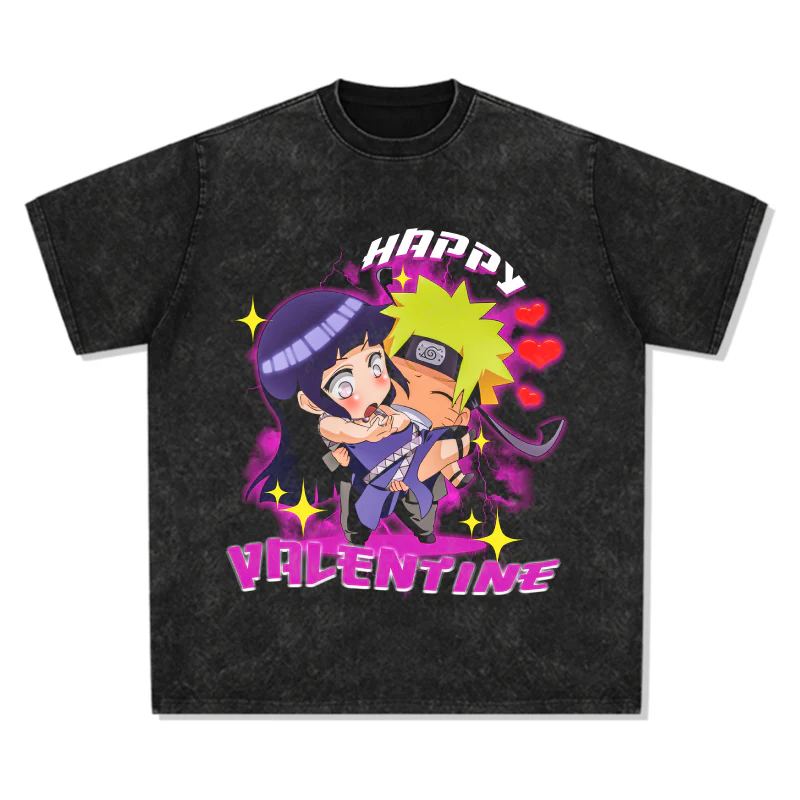 Happy Valentine Naruto and Hinata "Anime" TEE - Image 2