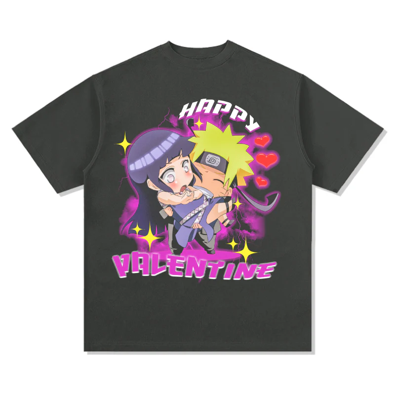 Happy Valentine Naruto and Hinata "Anime" TEE - Image 3