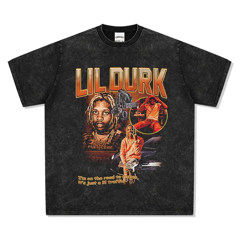 I Am on the Road to Riches,its Just a Lil Traffic by Lil Durk TEE - Image 3