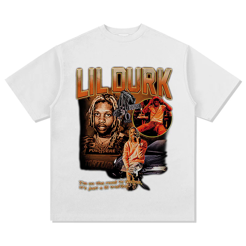 I Am on the Road to Riches,its Just a Lil Traffic by Lil Durk TEE - Image 4