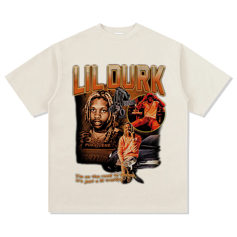 I Am on the Road to Riches,its Just a Lil Traffic by Lil Durk TEE - Image 5