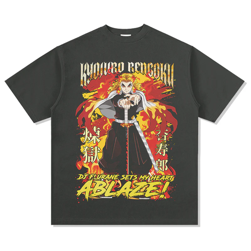 Kyoujurou Rengoku Set Your Heart Ablaze! "Anime" TEE - Image 3