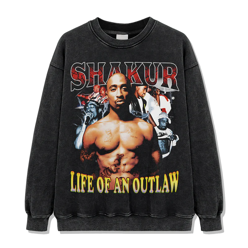 Life of an Outlaw By Tupac Shakur Sweatshirt - Image 2