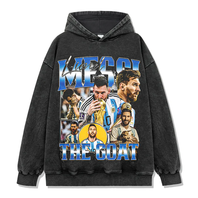 Lionel Messi "The King"Hoodie - Image 2