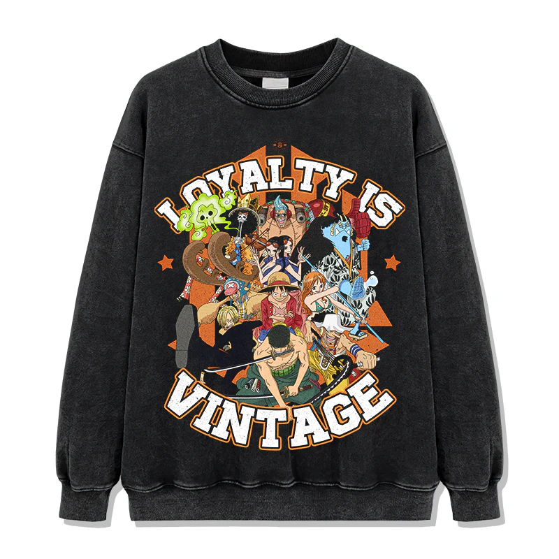 Loyalty s Vintage One Piece "Anime" Sweatshirt - Image 2