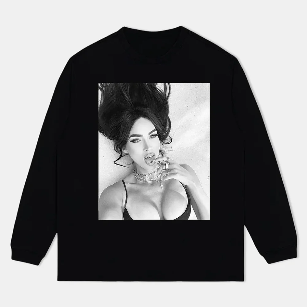 Megan Fox New Graphic Tee Black Design - Image 3