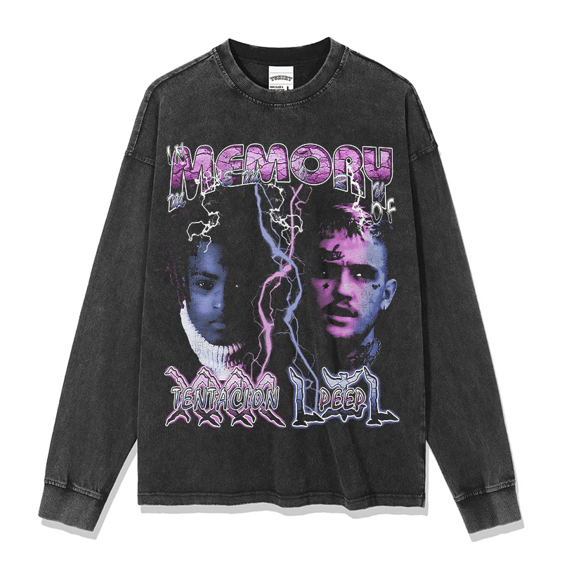 MEMORY OF XXX TENTACION LILPEEP SWEATSHIRT 2024 - Image 2