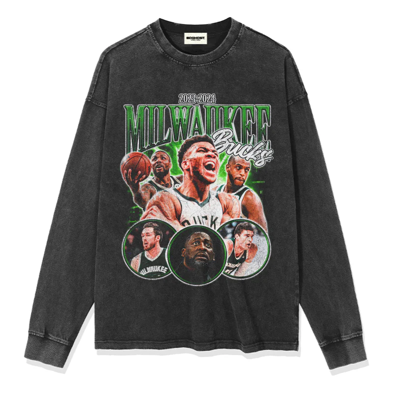 Milwaukee Bucks Sweatshirt NBA 2024 - Image 2