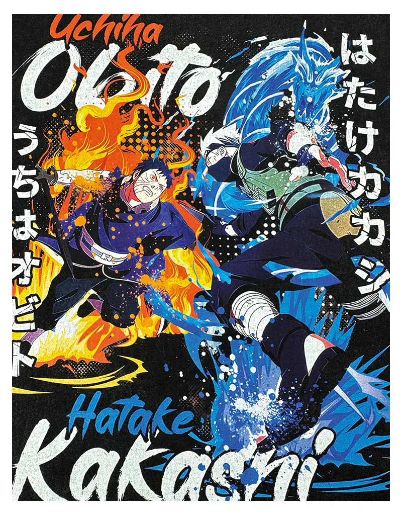 Obito Uchiha Vs Kakashi Hatake "Anime" TEE - Image 4