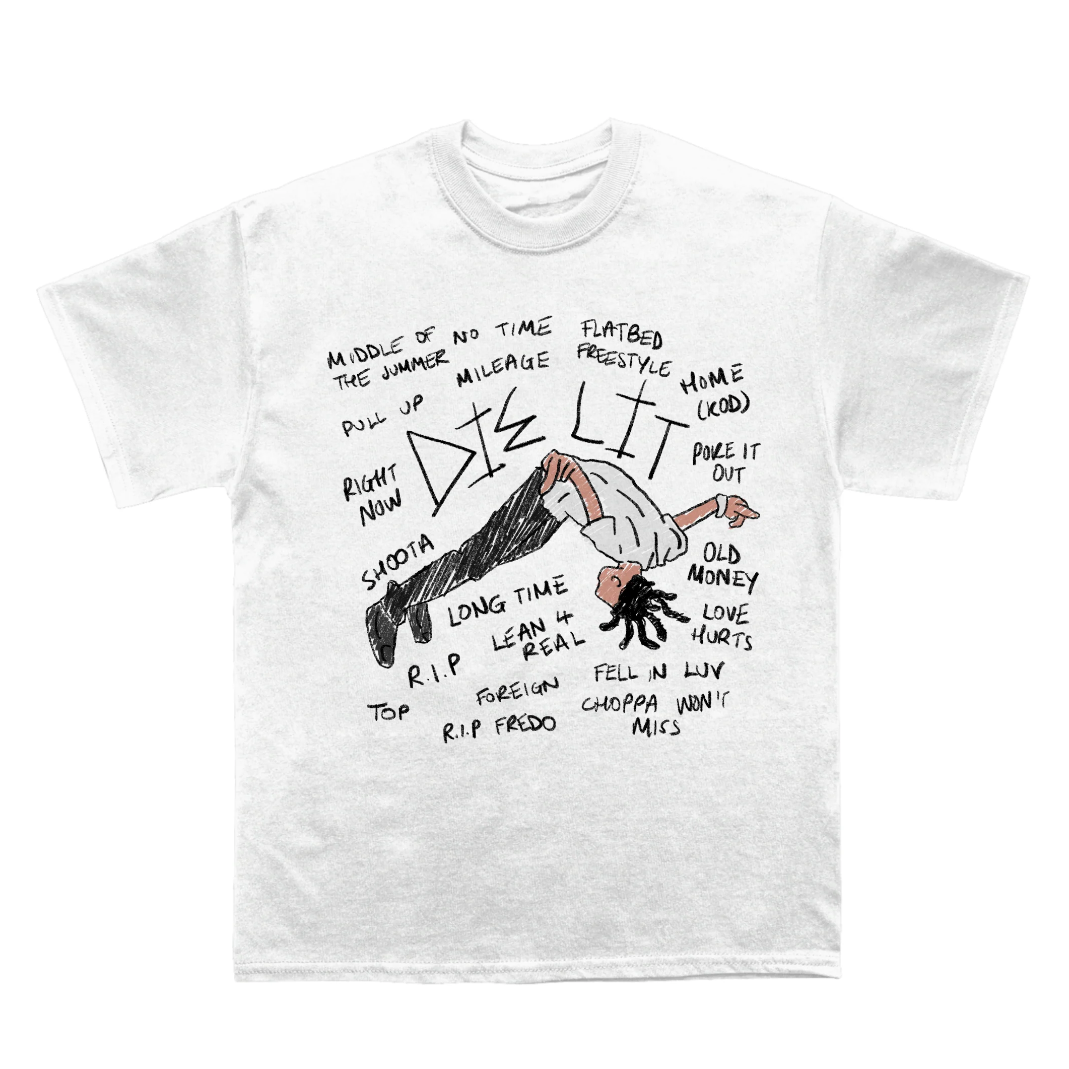 Playboi Carti " Die Lit Sketchbook " TEE - Image 2