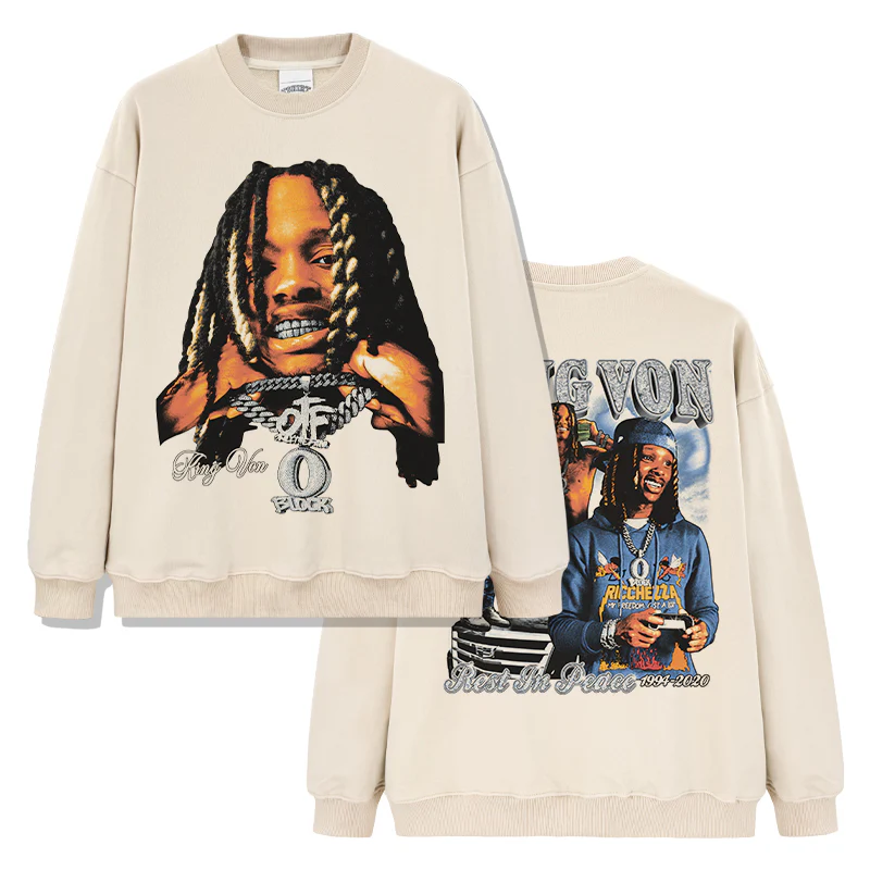 Rest In Peace By king Von Sweatshirt - Image 3