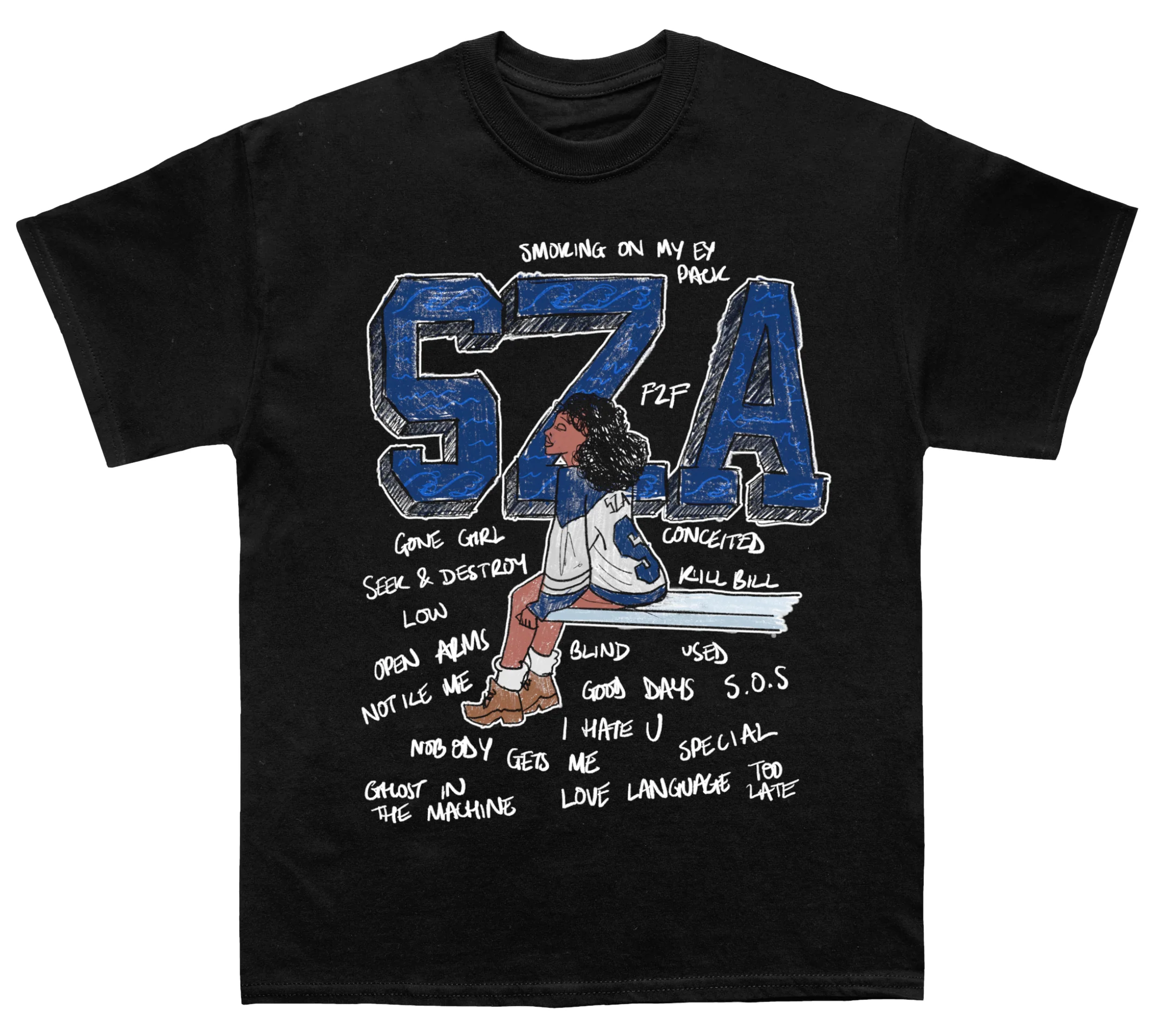 Sza "S.O.S" Sketchbook TEE - Image 2