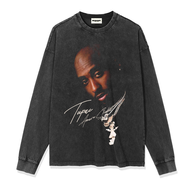 TUPAC SHAKUR BIG HEAD SWEATSHIRT 2024 - Image 2