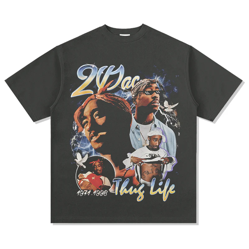 TUPAC SHAKUR ICONIC THUG LIFE TEE 2024 - Image 2
