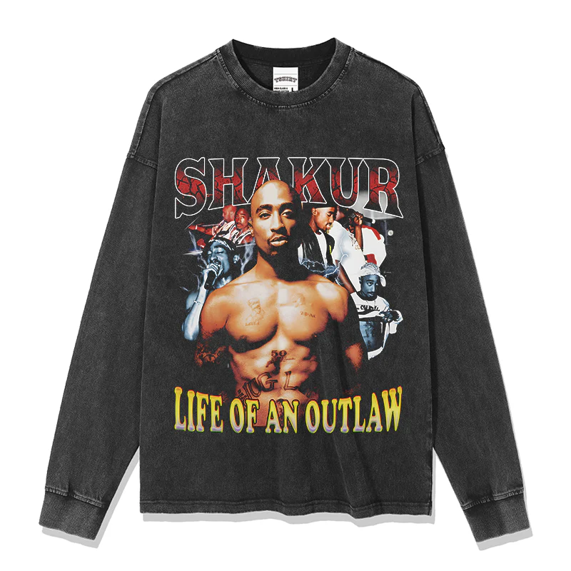 TUPAC SHAKUR "LIFE OF AN OUTLAW" SWEATSHIRT 2024 - Image 2