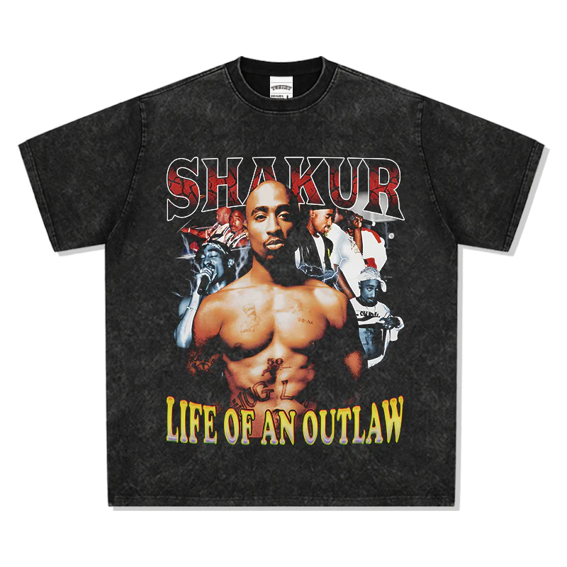 TUPAC SHAKUR "LIFE OF AN OUTLAW" TEE 2024 - Image 2