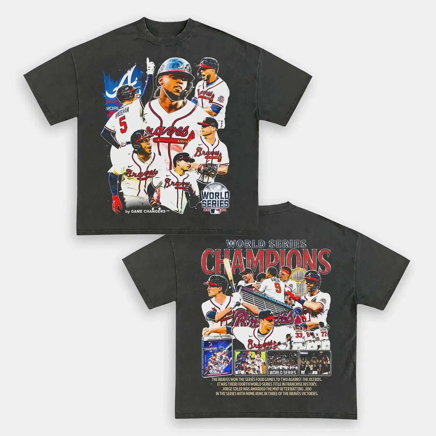 World Series champs Braves Back Design TEE - Image 3