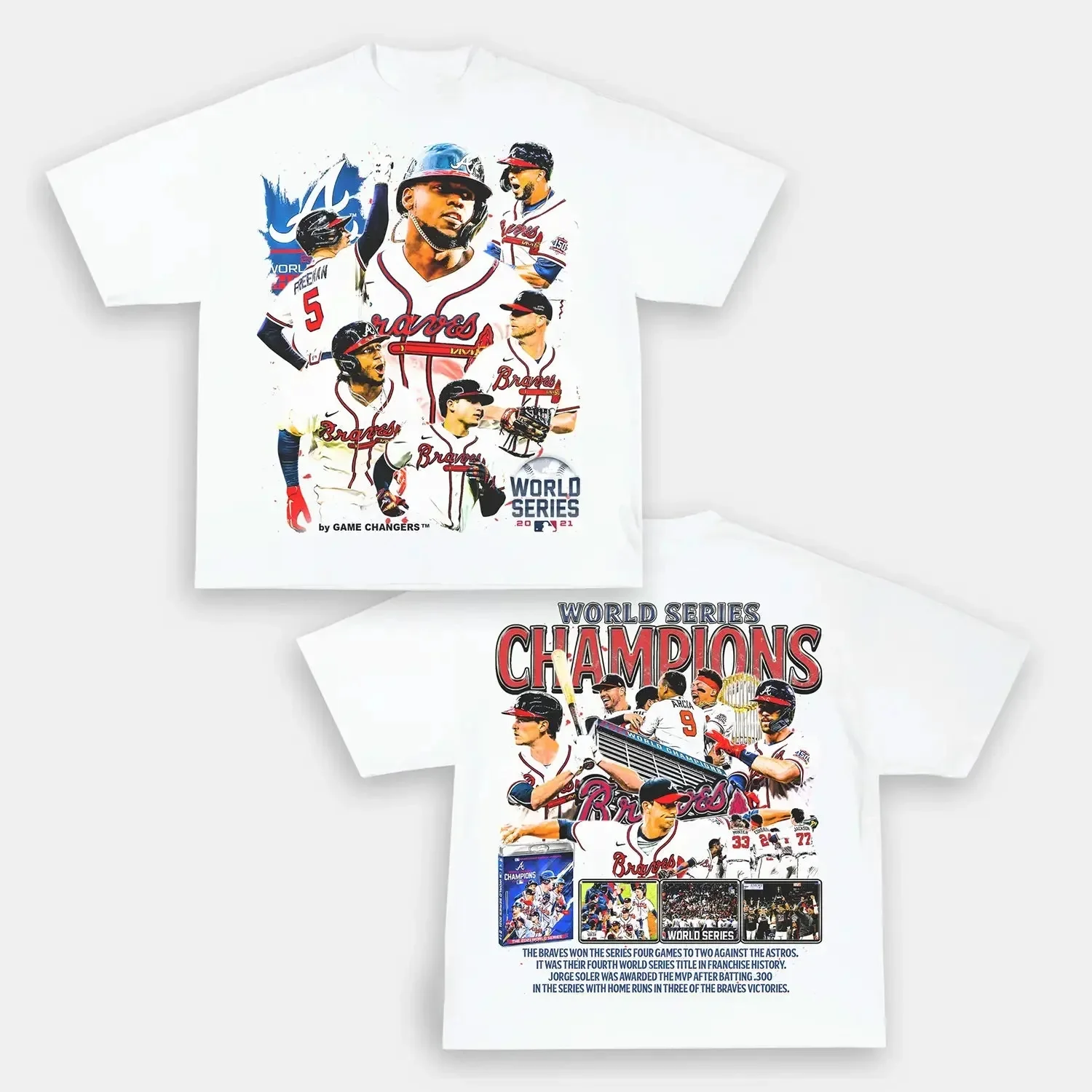 World Series champs Braves Back Design TEE - Image 4