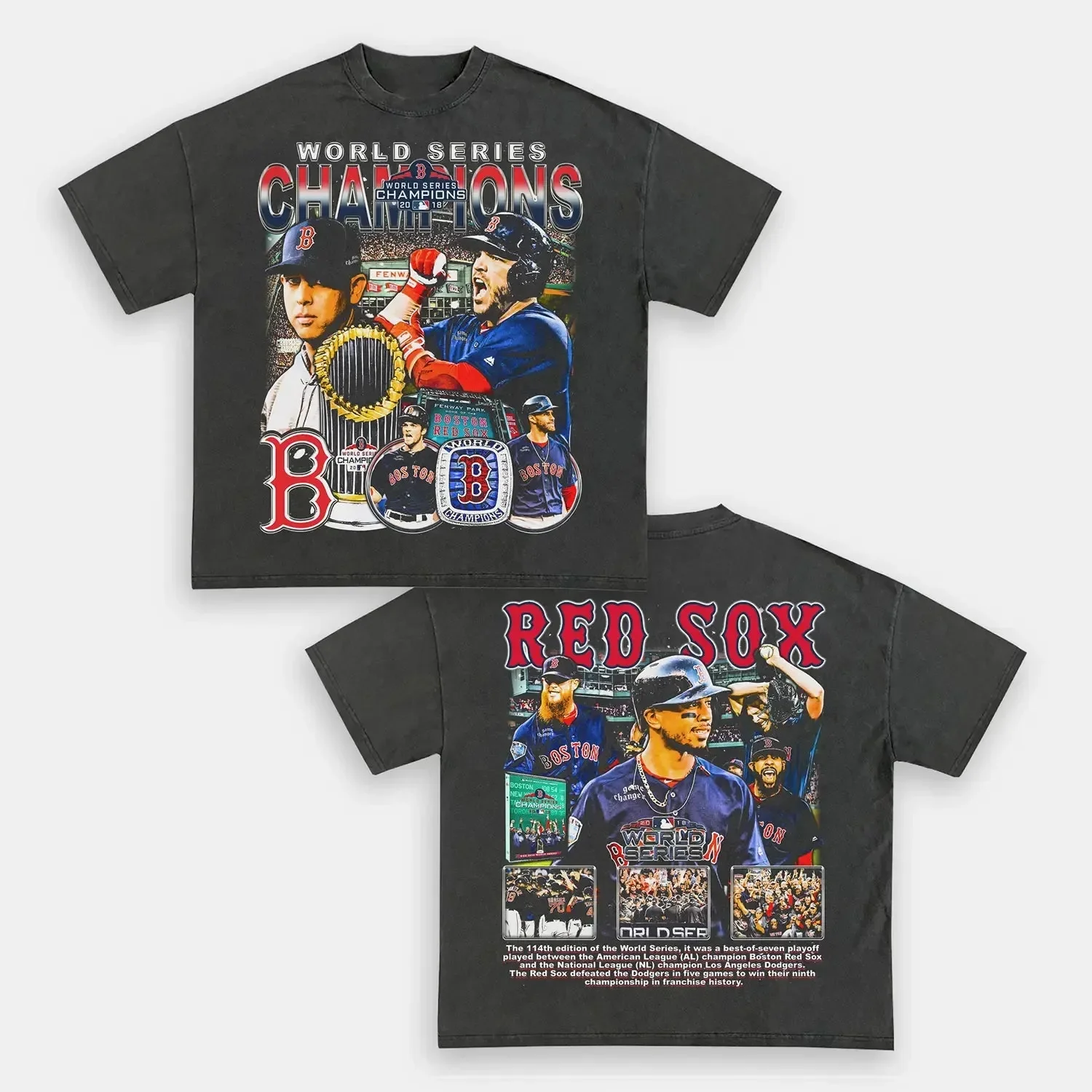 World Series champs Red Sox Back Design TEE - Image 2