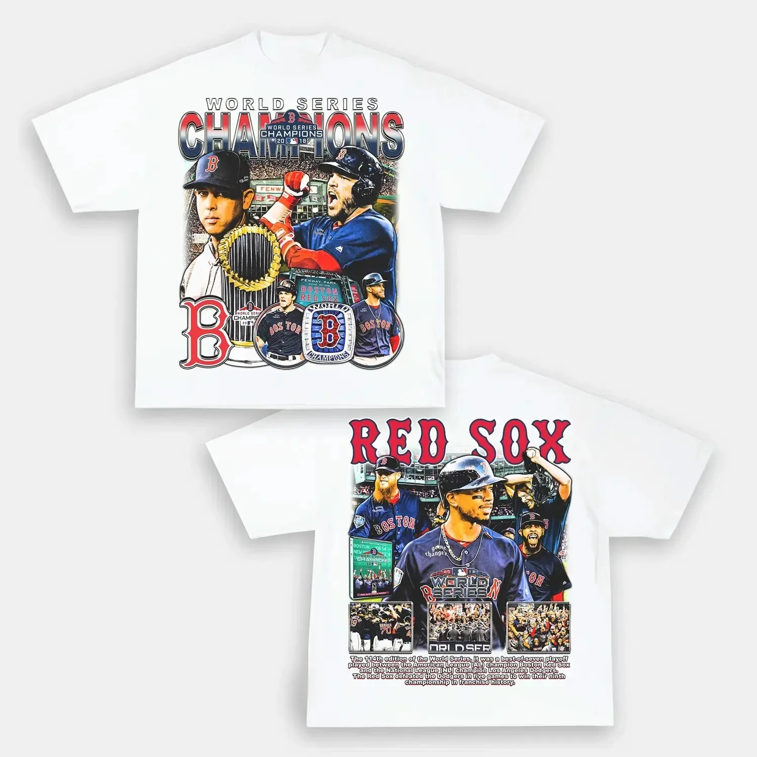 World Series champs Red Sox Back Design TEE - Image 3