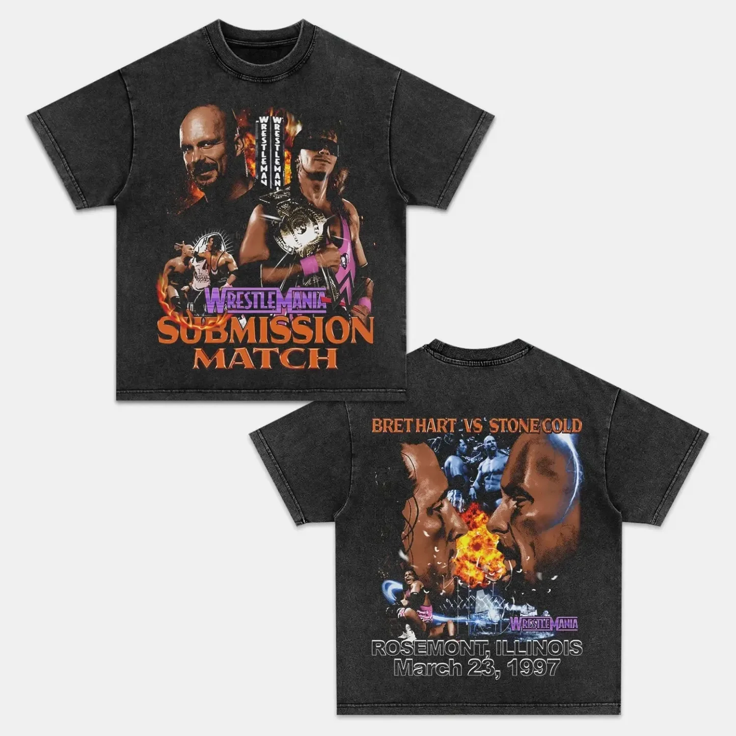 Wrestlemania 13 Back Design TEE - Image 2